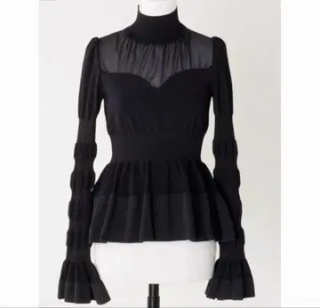 FETICO STRIPE KNIT PEPLUM SWEATER