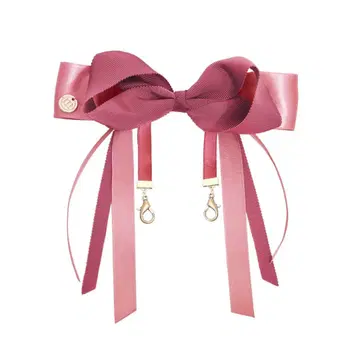 mayla classic 헤어 오브제 마스크리프 리본 핑크