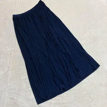 아줄바이마우지 * 스커트 플리츠 스커트 롱 기장 네이비 M