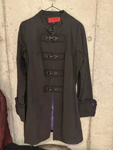 TRIPP NYC 블랙 롱 코트 자켓