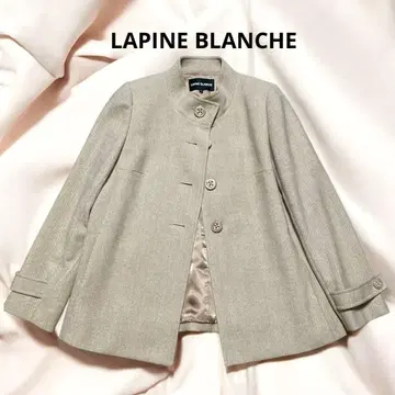 새상품급 LAPINE BLANCHE 스탠드 카라 울 코트 9호 베이지