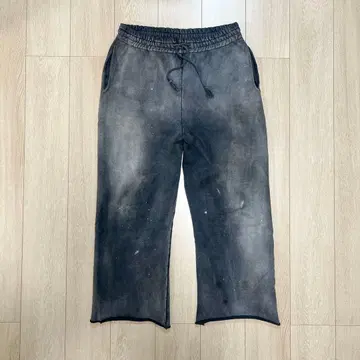 새상품급 BOWWOW 블랙 하드 에이징 스웨트 팬츠 일본제