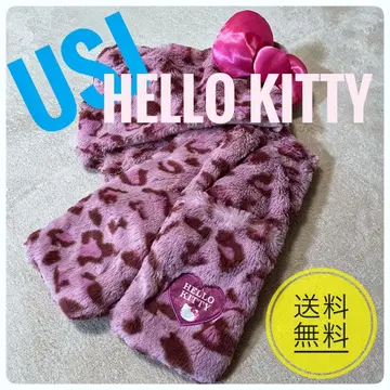 USJ 한정판 키티 레오파드 무늬 머플러 햇