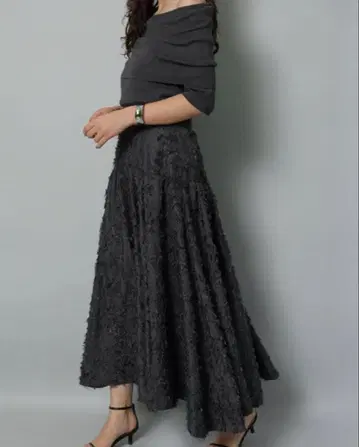 미사용 새상품 아르페쥬 스토리 플러피 개더 플레어 스커트