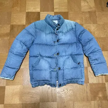 베이플로우 데님 다운 자켓 인디고 블루 사이즈 M