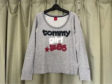 tommy girl 토미걸 멜란지 그레이 프린트 맨투맨 새상품급