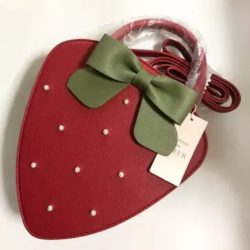 메종 드 플뢰르 딸기 백 빨간색 Maison de FLEUR