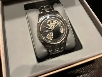 [ 거의 미사용 ] 해밀턴 재즈 마스터 오픈 하트 블랙 다이얼