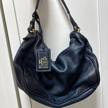 Rossi 천연 가죽 네이비 숄더백