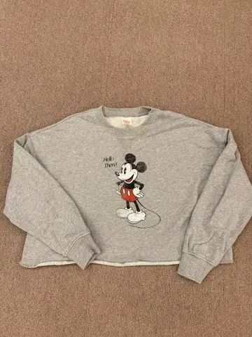 COEL 미키마우스 크롭 맨투맨