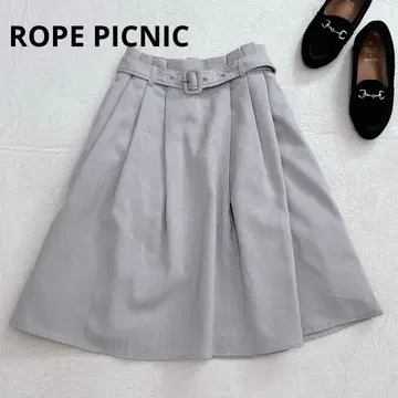 새상품급 x79 ROPE PICNIC 그레이 턱 스커트 벨트 포함 38