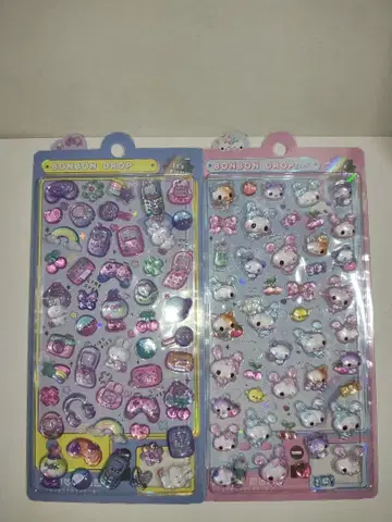 모자 꽁지 드롭 씰 2점