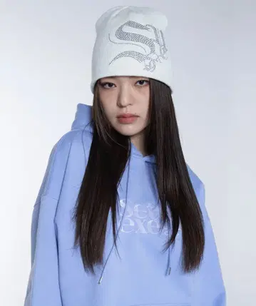 Crystal cubic 로고 비니 [아이보리]