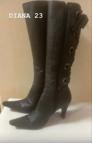 DIANA 블랙 롱 부츠 23