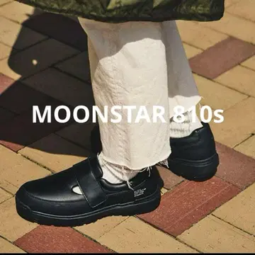 새상품급 문스타 에이트테 스니커즈 비클 벨크로 슈즈 블랙