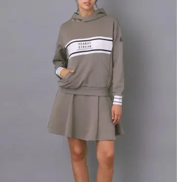 [ ADABAT STREAM ] 라이트 스무스 로고 맨투맨 스커트 셋업