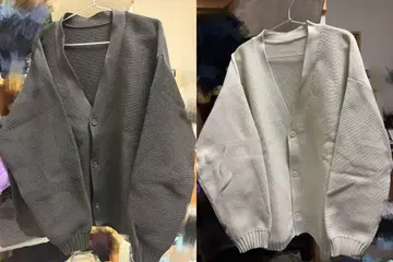 mujilabo 가디건 2set 화이트 블랙