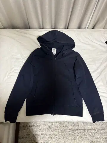 Y-3 더블 지퍼 후드티 네이비 L