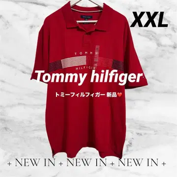 TOMMY HILFIGER 피케 셔츠 XXL 택 포함 새상품 레드