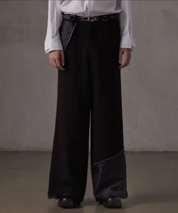 [ GRANCY ] 리버스 레이어드 디자인 슬랙스