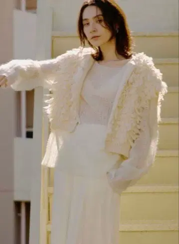 Ungrid 새상품급 루프얀 니트 베스트 아이보리