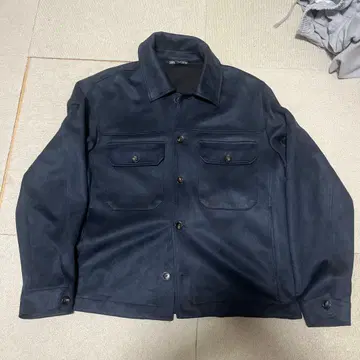 ZARA 다크 블루 버튼업 자켓 M