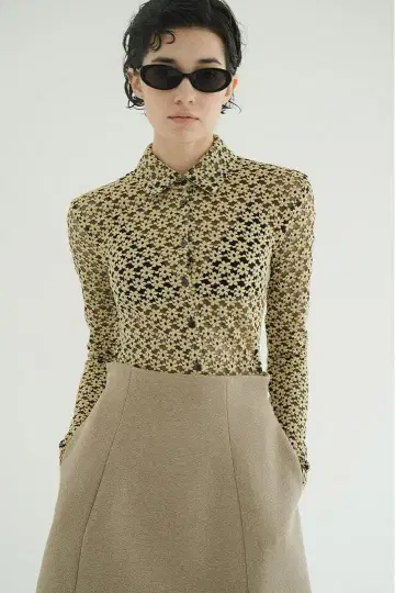 CLANE 3D FLOWER LACE SHIRT