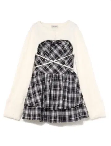 BUBBLES 오픈 넥 개더 원피스 블랙 M 사이즈