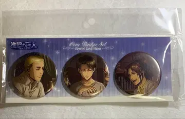 진격의 거인 리바이 한지 엘빈 벌스데이 캔뱃지 세트