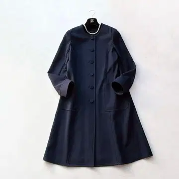 [ Rene ] 노카라 롱 코트 플레어 실루엣 포멀 수험 36