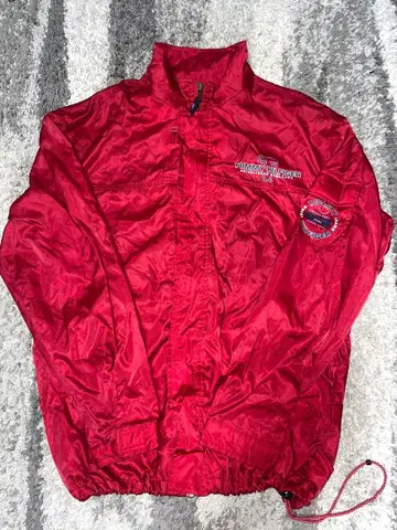 90s TOMMY JEANS 나일론 자켓 빨간색 XL 빈티지