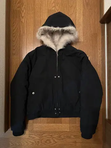 퍼 후드 자켓 elev 사이즈 M 블랙