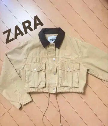 [택 포함 새상품] ZARA 카라 부착 크롭 자켓