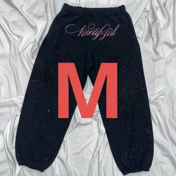 9090 girl Cross Logo glitter Sweat Pants