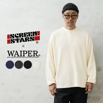 SCREEN STARS x WAIPER 헨리넥 써멀 T셔츠