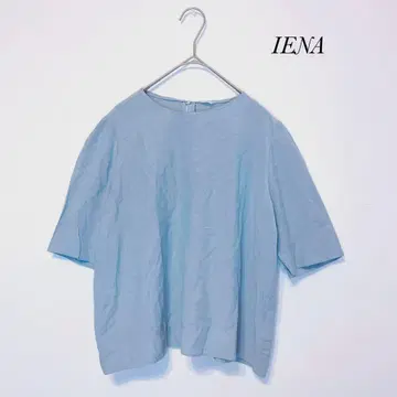이에나 반팔 셔츠 블라우스 라이트 블루