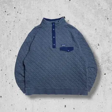 구제 의류 Patagonia 퀼트 스냅 T 다크 그레이 25371 풀오버