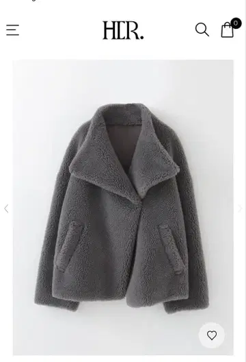 HER. 2025AW 새상품 스탠드 카라 보아 코트