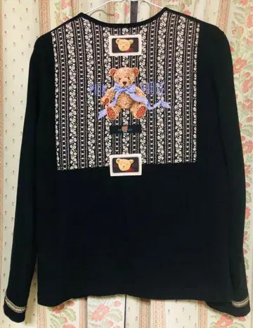 핑크하우스 곰 자수 가디건 L 사이즈