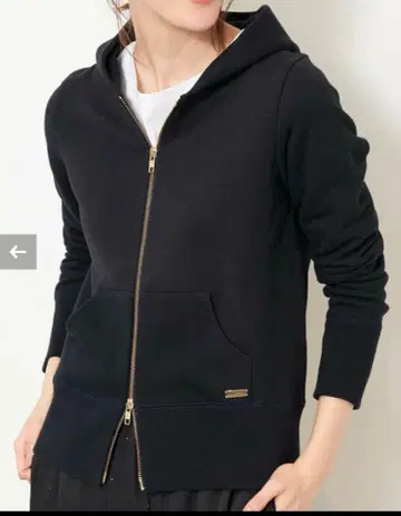 택 포함 새상품! 운모앤딜 MICA&DEAL 지퍼 후드티 블랙 36