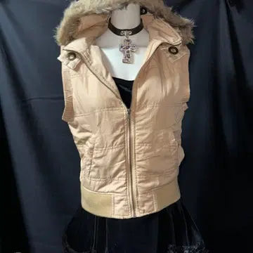 헤이세이 갸루 Y2K 그런지 크롭 퍼 자켓