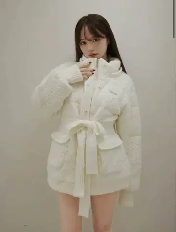 ANDMARY Mary quilting knit shape jacket