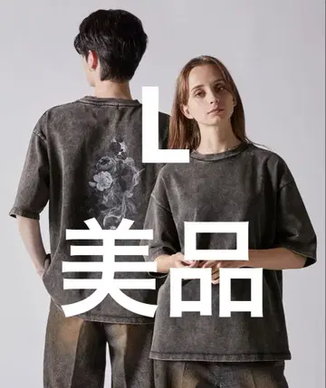 CLEL 하이 빈티지 디자인 반팔 프린트 T셔츠 L 사이즈