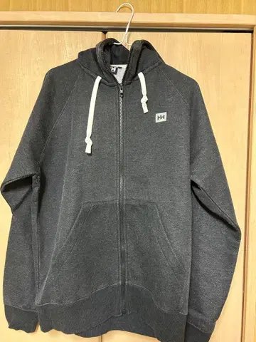 HELLY HANSEN 그레이 풀 집업 후드티 L 사이즈