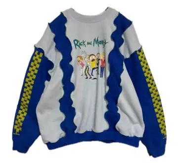 구제 의류 리메이크 맨투맨 릭 앤 모티 트레이닝복 멜로우