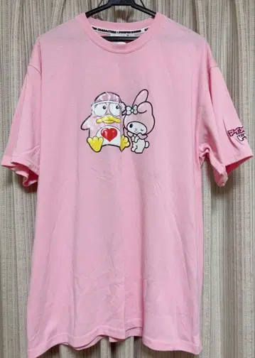 산리오 캐릭터즈 x 돈펜 돈코 T셔츠 L사이즈 핑크
