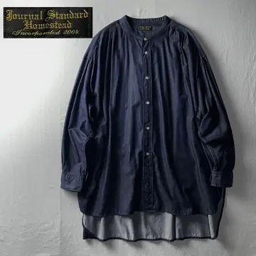 코튼 울 개더 스모크 롱 셔츠 j50