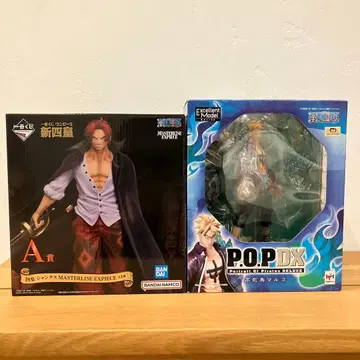 제일복권 원피스 신 사황 샹크스 P.O.P 마르코 세트