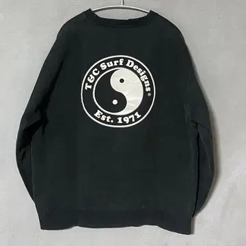 00s 타우칸 빈티지 맨투맨 블랙 페이드 L