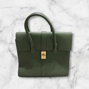 [ 새상품급 ] GUSCIO 그린 가죽 핸드백 숄더 포함